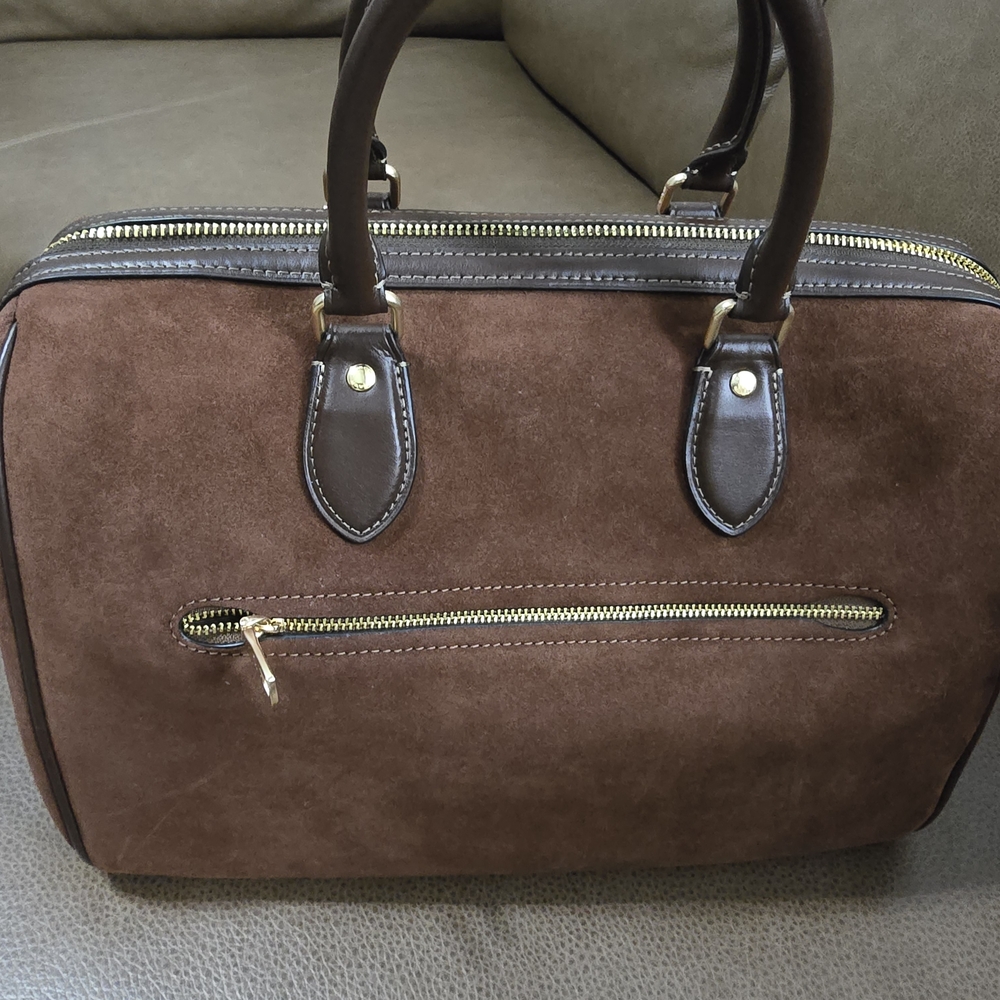 Large Coach Rowan In Suede - Picture 3 of 6